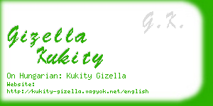 gizella kukity business card